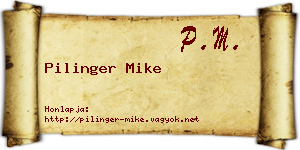 Pilinger Mike névjegykártya